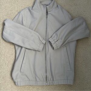 Zara Light Gray Zip-Up Old Money Classy Jacket